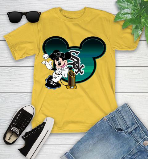 MLB Chicago White Sox The Commissioner's Trophy Mickey Mouse Disney Youth T-Shirt 8