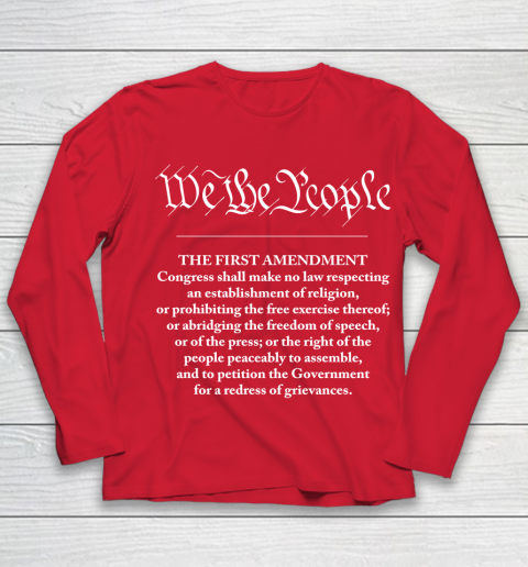 We The People  First Amendment Youth Long Sleeve 8