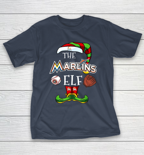 Miami Marlins Christmas ELF Funny MLB T-Shirt 3