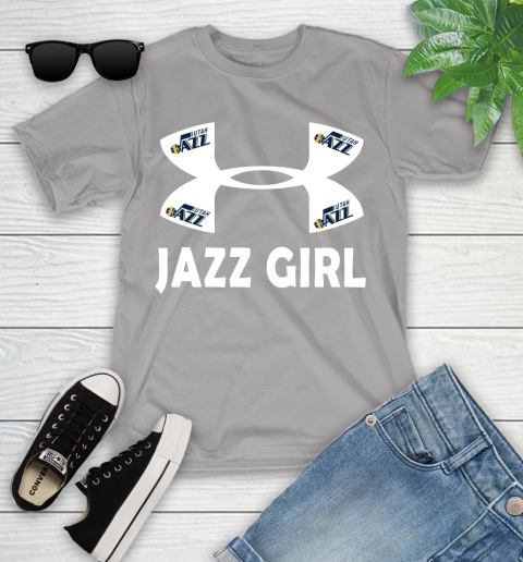 NBA Utah Jazz Girl Under Armour Basketball Sports Youth T-Shirt 4