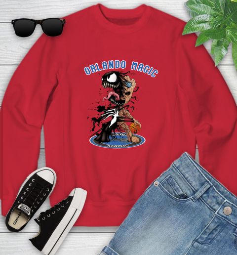 NBA Orlando Magic Basketball Venom Groot Guardians Of The Galaxy Youth Sweatshirt 9