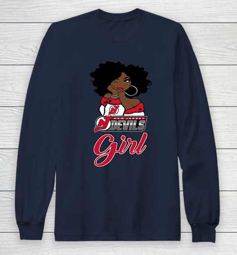 New Jersey Devils Girl NHL Long Sleeve T-Shirt 4