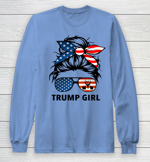 Trump Girl American Flag Glass Long Sleeve T-Shirt 8