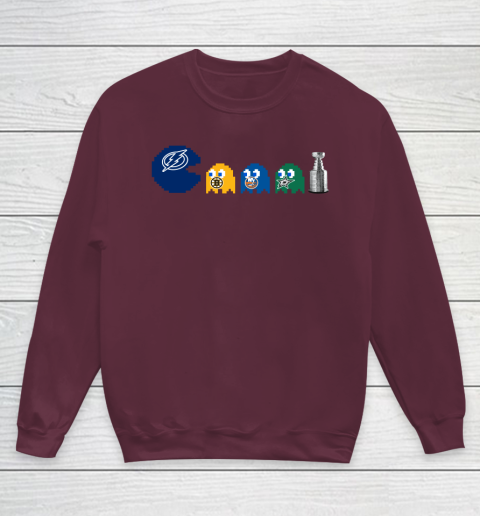 Tampa Bay Lightning x Pacman Create History For Stanley Cup Youth Sweatshirt 5