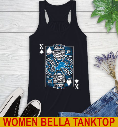 Detroit Lions NFL Football The King Of Spades Death Cards Shirt Racerback Tank 8