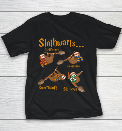 Harry Slothwarts Funny Sloth Halloween Costume Youth T-Shirt