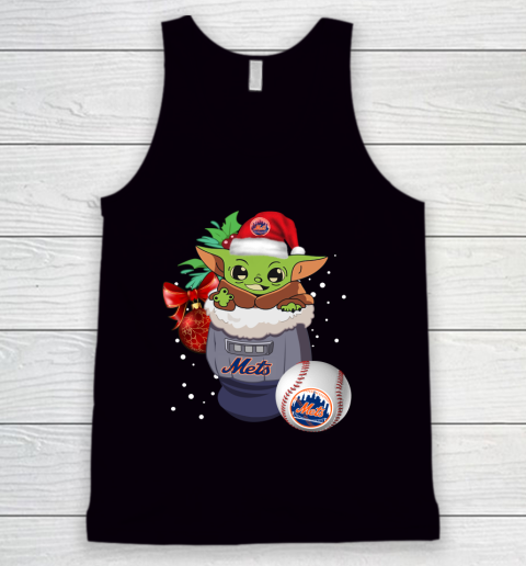 New York Mets Christmas Baby Yoda Star Wars Funny Happy MLB Tank Top