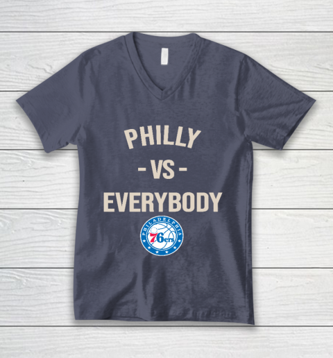 Philadelphia 76ers Vs Everybody V-Neck T-Shirt 7
