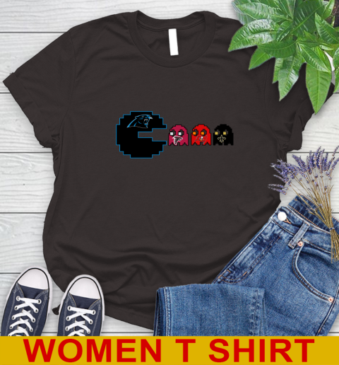 Carolina Panthers NFL Football Pac Man Champion Women's T-Shirt 8
