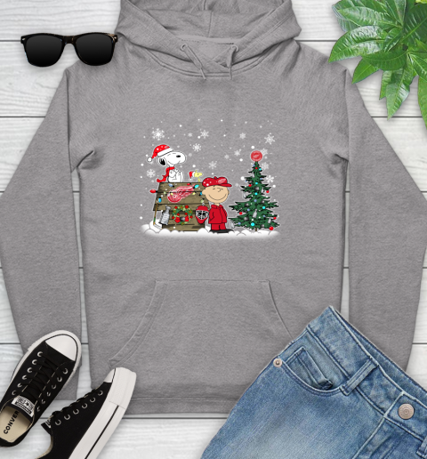 NHL Detroit Red Wings Snoopy Charlie Brown Woodstock Christmas Stanley Cup Hockey Youth Hoodie 6