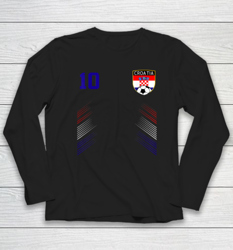 Croatia Soccer Croatian Football Retro 10 Jersey Long Sleeve T-Shirt