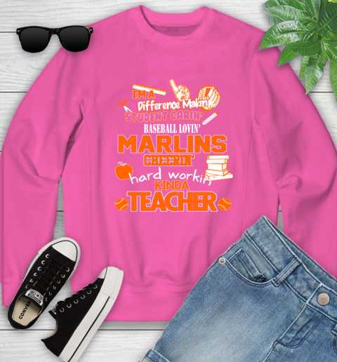 Milwaukee Brewers MLB I'm A Difference Making Student Caring Baseball Loving Kinda Teacher (2) Youth Sweatshirt 6