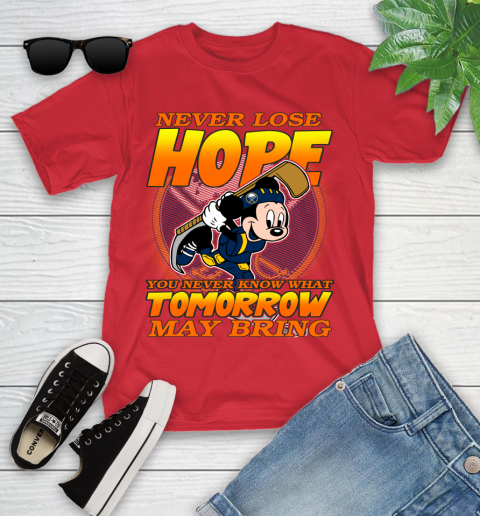 Buffalo Sabres NHL Hockey ootball Mickey Disney Never Lose Hope Youth T-Shirt 13