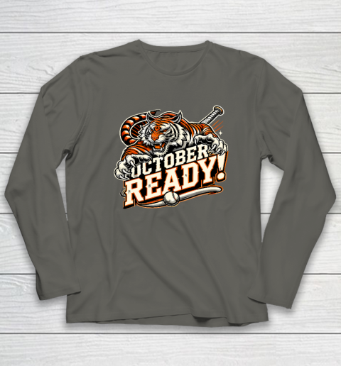 October Ready Baseball Tiger Fan Long Sleeve T-Shirt 4