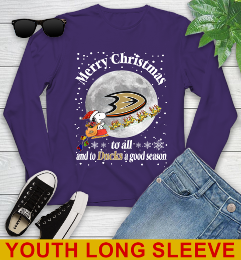 Anaheim Ducks Merry Christmas To All And To Ducks A Good Season NHL Hockey Sports Youth Long Sleeve 4