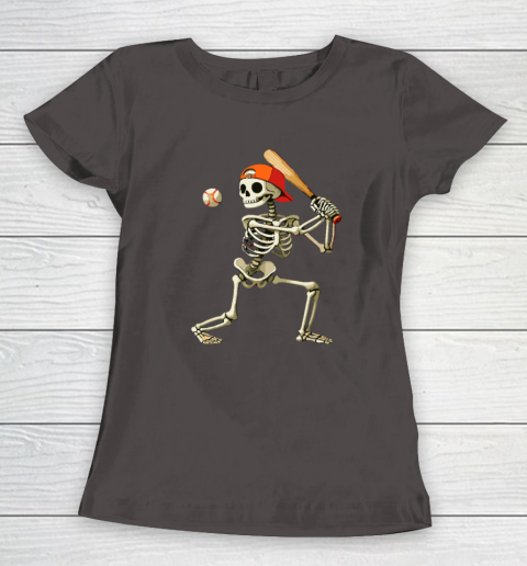 Skeleton Baseball Halloween Costume Funny Women's T-Shirt 5
