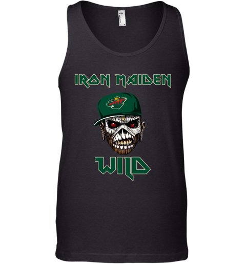 NHL Minnesota Wild Iron Maiden Rock Band Music Hockey Sports m4xuF1JqXrm unisex tank 17 95 151514 front black