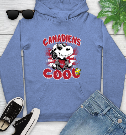 NHL Hockey Montreal Canadiens Cool Snoopy Shirt Youth Hoodie 11