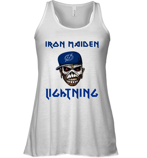 NHL Tampa Bay Lightning Iron Maiden Rock Band Music Hockey Sports YQNTz3v6N3G flowy tank 32 95 151514 front white