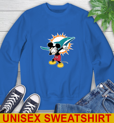 Miami Dolphins NFL Football Dabbing Mickey Disney Sports Sweatshirt 9