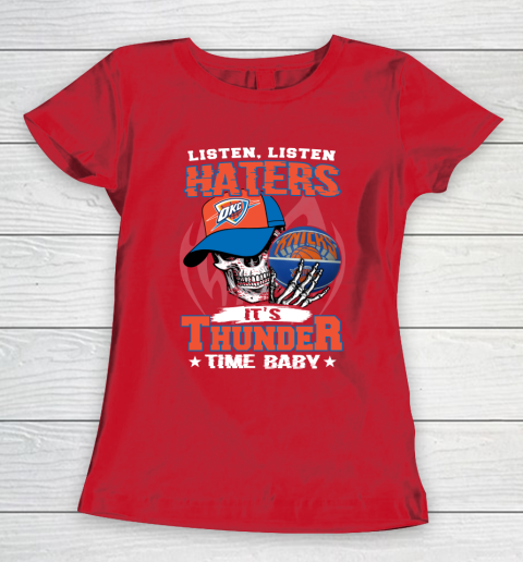 Listen Haters It is THUNGDER Time Baby NBA Women's T-Shirt 9