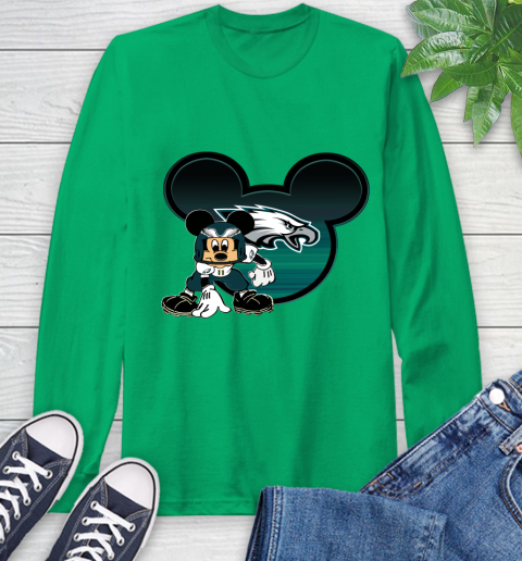 NFL Philadelphia Eagles Mickey Mouse Disney Football T Shirt Long Sleeve T-Shirt 7