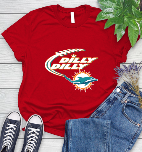 NFL Miami Dolphins Dilly Dilly Football Sports Women's T-Shirt 9