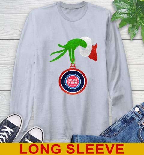 Detroit Pistons Grinch Merry Christmas NBA Basketball Long Sleeve T-Shirt 6