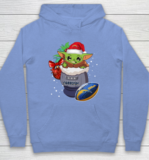 Los Angeles Chargers Christmas Baby Yoda Star Wars Funny Happy NFL Hoodie 11