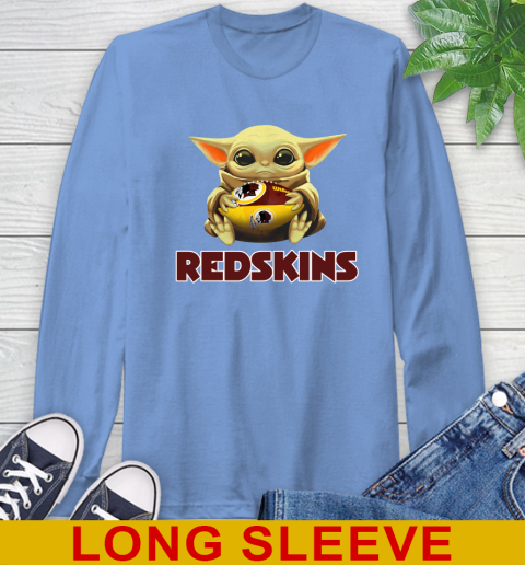 NFL Football Washington Redskins Baby Yoda Star Wars Shirt Long Sleeve T-Shirt 11