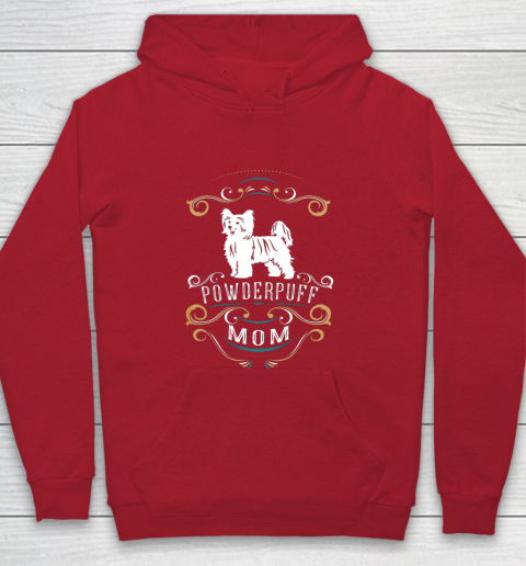 Dog Mom Shirt Powderpuff Mom Chinese Crested Dog Youth Hoodie 7