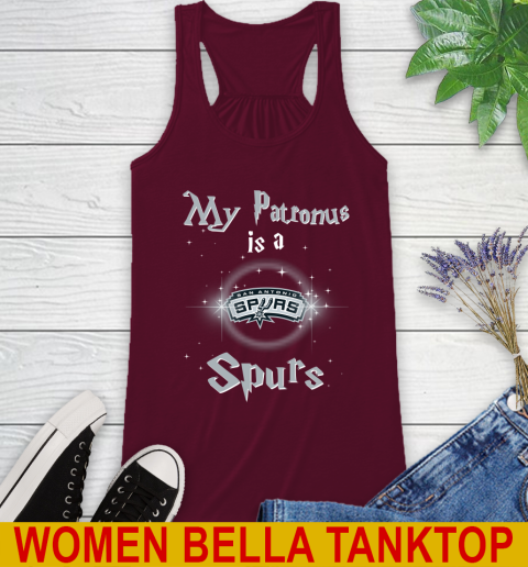 NBA Basketball Harry Potter My Patronus Is A San Antonio Spurs Racerback Tank 2