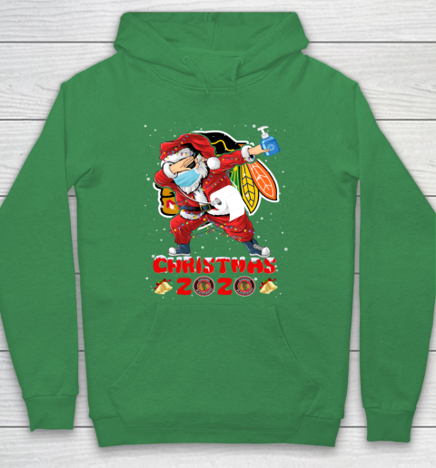 Chicago Blackhawks Funny Santa Claus Dabbing Christmas 2020 NHL Hoodie 5