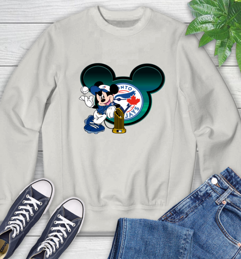 MLB Toronto Blue Jays The Commissioner s Trophy Mickey Mouse Disney Sweatshirt Tee For Sports