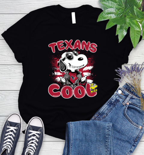 NFL Football Houston Texans Cool Snoopy Shirt Women's T-Shirt