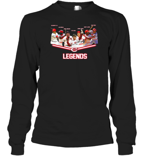 Legends Cincinnati Reds Baseball Team T Shirt Long Sleeve T-Shirt