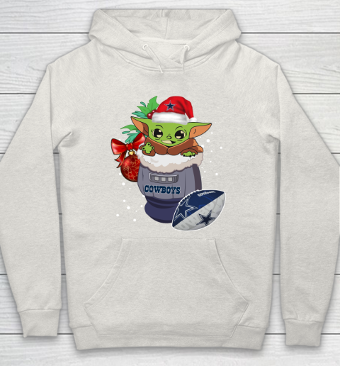Dallas Cowboys Christmas Baby Yoda Star Wars Funny Happy NFL Hoodie 12