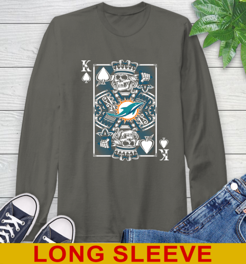 Miami Dolphins NFL Football The King Of Spades Death Cards Shirt Long Sleeve T-Shirt 10