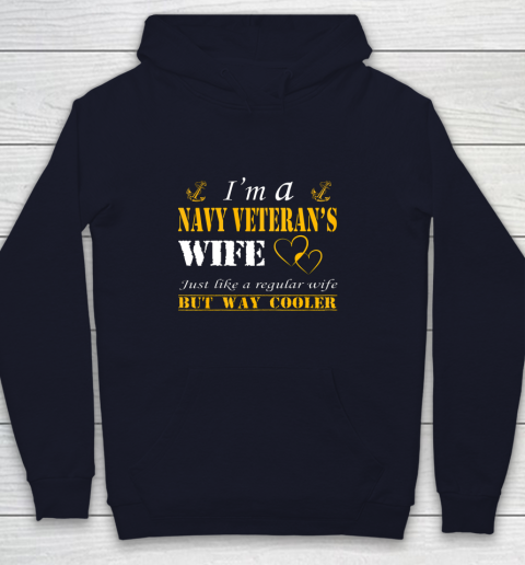 Womens I am a Navy veterans wife t shirt Navy veteran Youth Hoodie 2