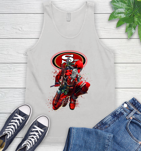 NFL Deadpool Marvel Comics Sports Football San Francisco 49ers Tank Top