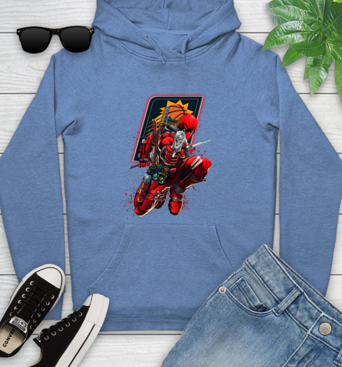 NBA Deadpool Marvel Comics Sports Basketball Phoenix Suns Youth Hoodie 12