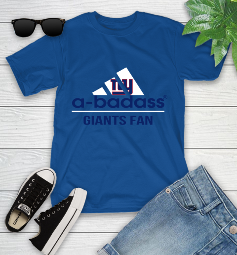 New York Giants NFL Football A Badass Adidas Adoring Fan Sports Youth T-Shirt 12