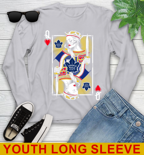 NHL Hockey Toronto Maple Leafs The Queen Of Hearts Card Shirt Youth Long Sleeve 5