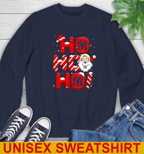 New York Yankees MLB Baseball Ho Ho Ho Santa Claus Merry Christmas Shirt Sweatshirt 2