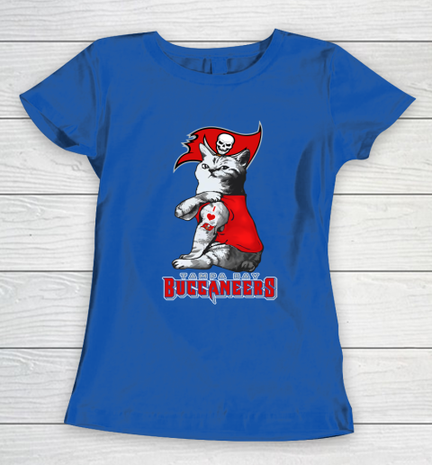 NFL Football My Cat Loves Tampa Bay Buccaneers Women's T-Shirt 8