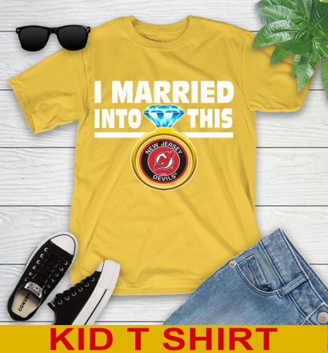 New Jersey Devils NHL Hockey I Married Into This My Team Sports Youth T-Shirt 9
