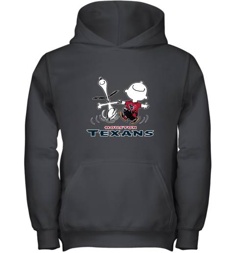 Snoopy And Charlie Brown Happy Houston Texans Fans Youth Hoodie