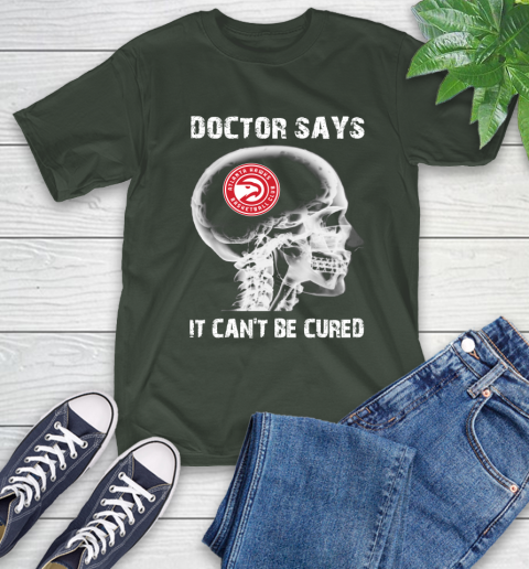 NBA Atlanta Hawks Basketball Skull It Can't Be Cured Shirt T-Shirt 6