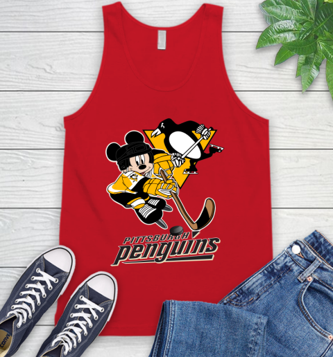 NHL Pittsburgh Penguins Mickey Mouse Disney Hockey T Shirt Tank Top 6