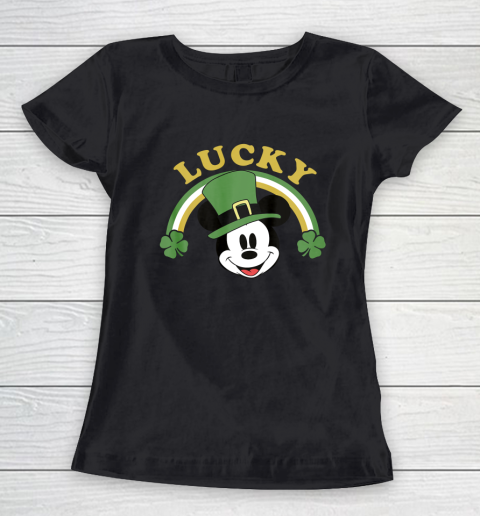 Disney Mickey And Friends St Patrick s Day Lucky Mickey Women's T-Shirt